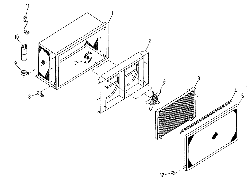 Схема запчастей Case IH AUSTOFT - (A05-03) - AIR CONDITIONER CONDENSOR Mainframe & Functioning Components
