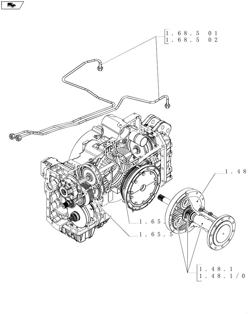 Схема запчастей Case IH PUMA 165 - (SEC. 05) - REAR AXLE (00) - GENERAL