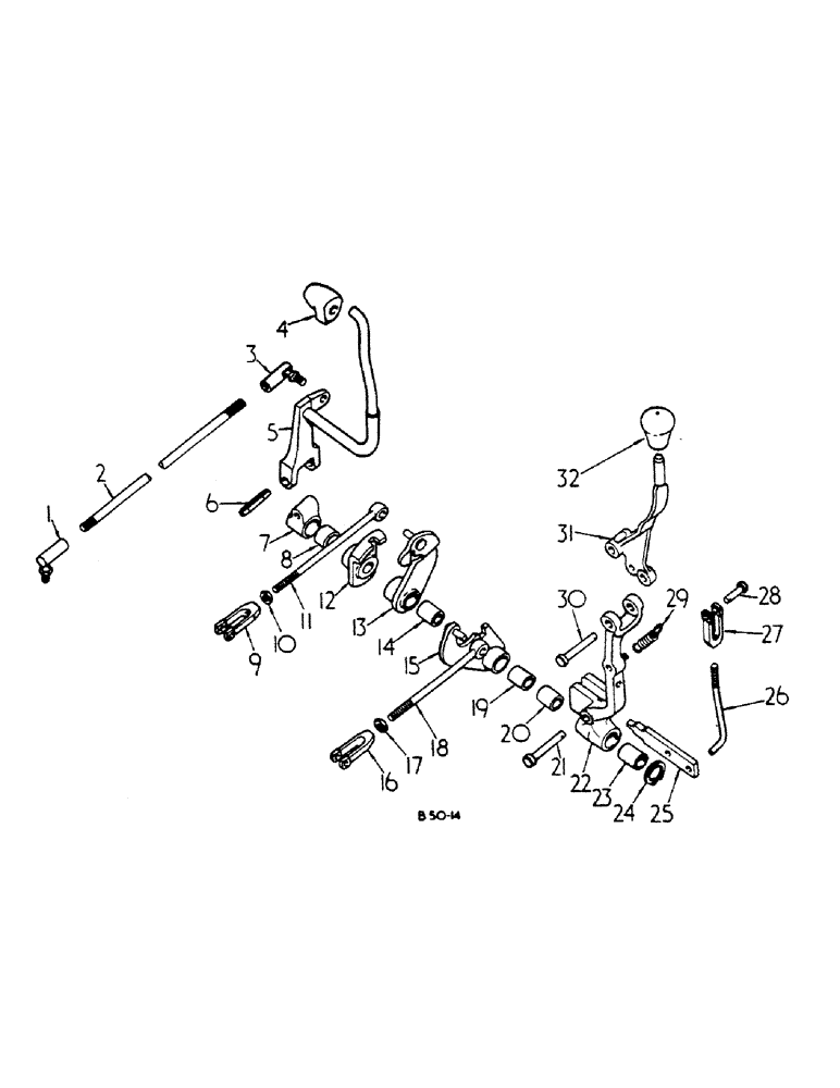 Схема запчастей Case IH 784 - (07-33) - DRIVE TRAIN, TRANSMISSION CONTROLS, Z PATTERN SHIFT (04) - Drive Train