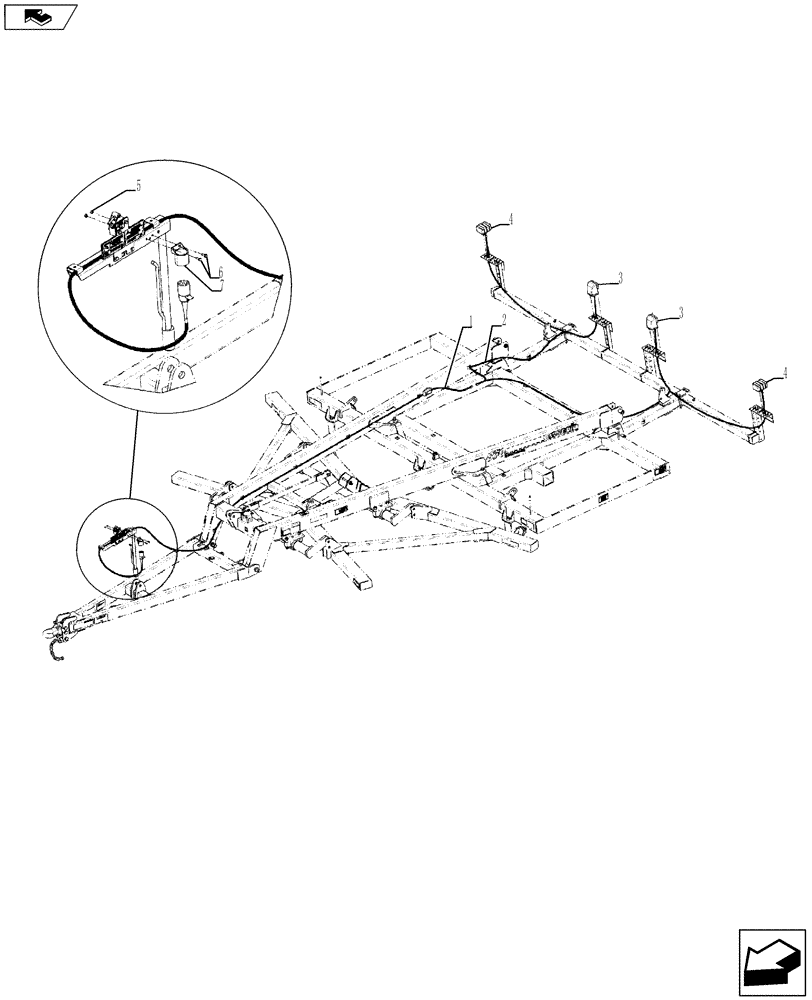 Схема запчастей Case IH 870 - (55.404.01) - WIRE HARNESS (55) - ELECTRICAL SYSTEMS