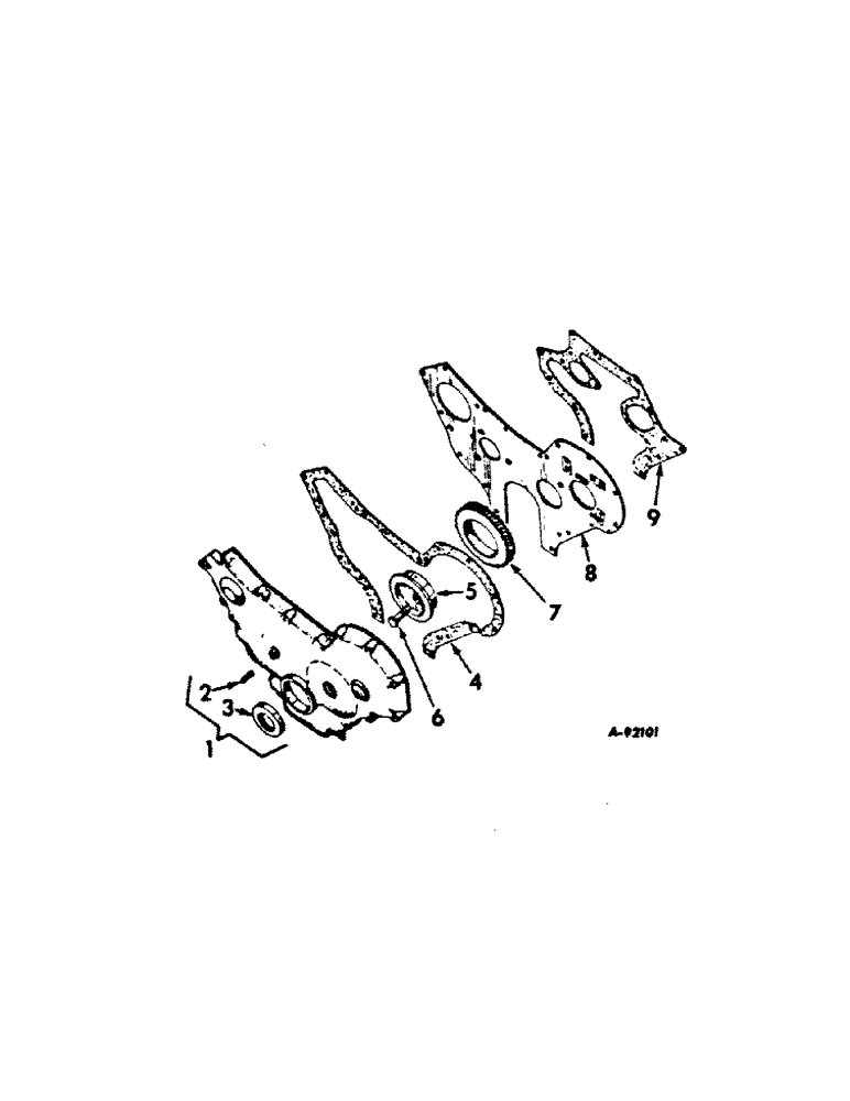 Схема запчастей Case IH BC-144 - (H-10) - CRANKCASE FRONT COVER 