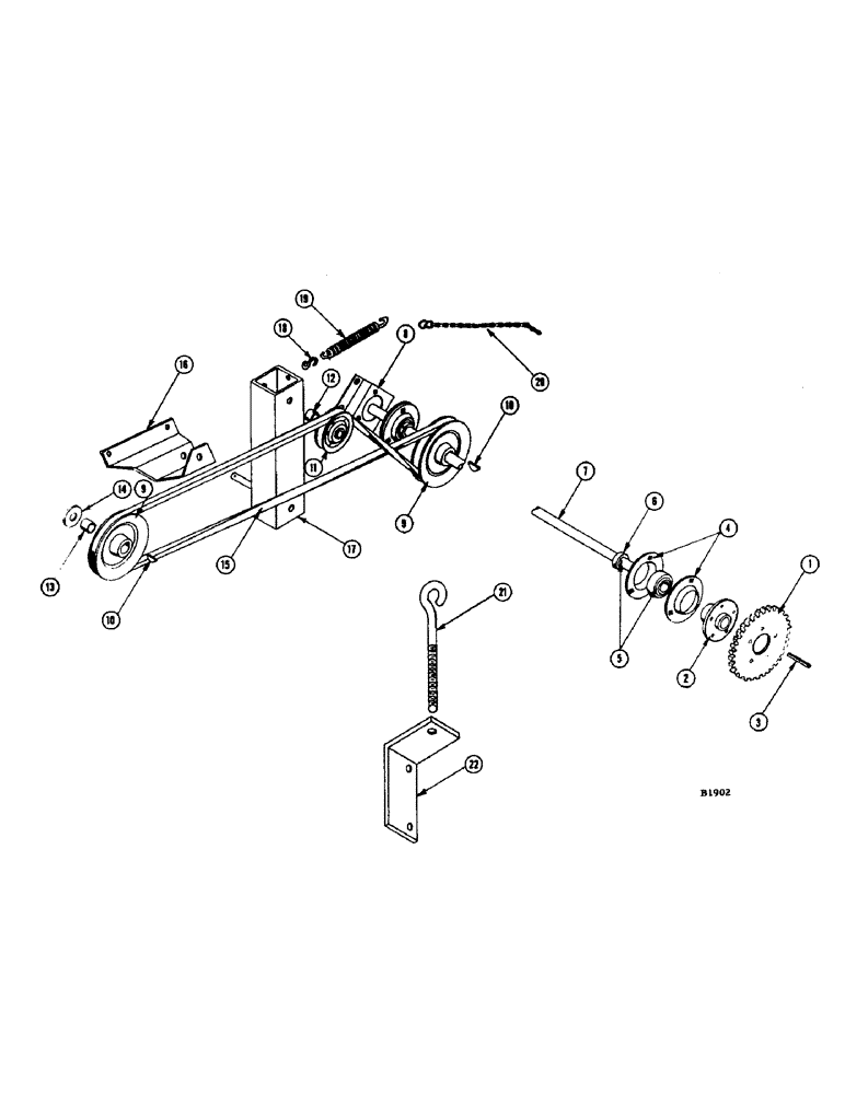 Схема запчастей Case IH 1060 - (018) - CROSS SHAFT DRIVE, HEAVY DUTY EXTENDED CUTTER BAR (58) - ATTACHMENTS/HEADERS