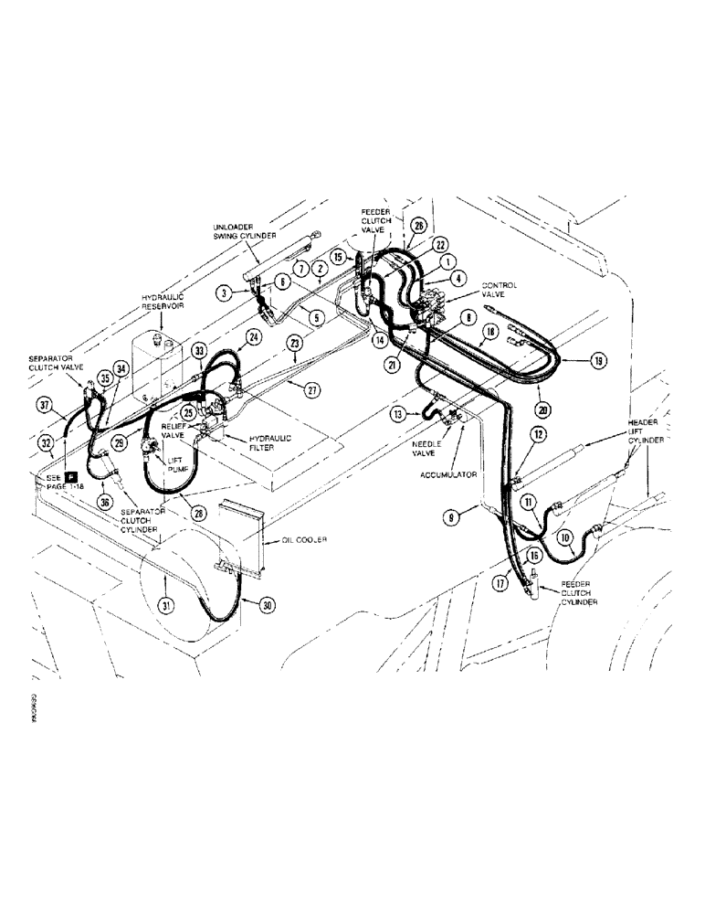 Схема запчастей Case IH 1670 - (1-24) - PICTORIAL INDEX, CONTROL VALVE, FEEDERS AND SEPARATOR CLUTCH (00) - PICTORIAL INDEX