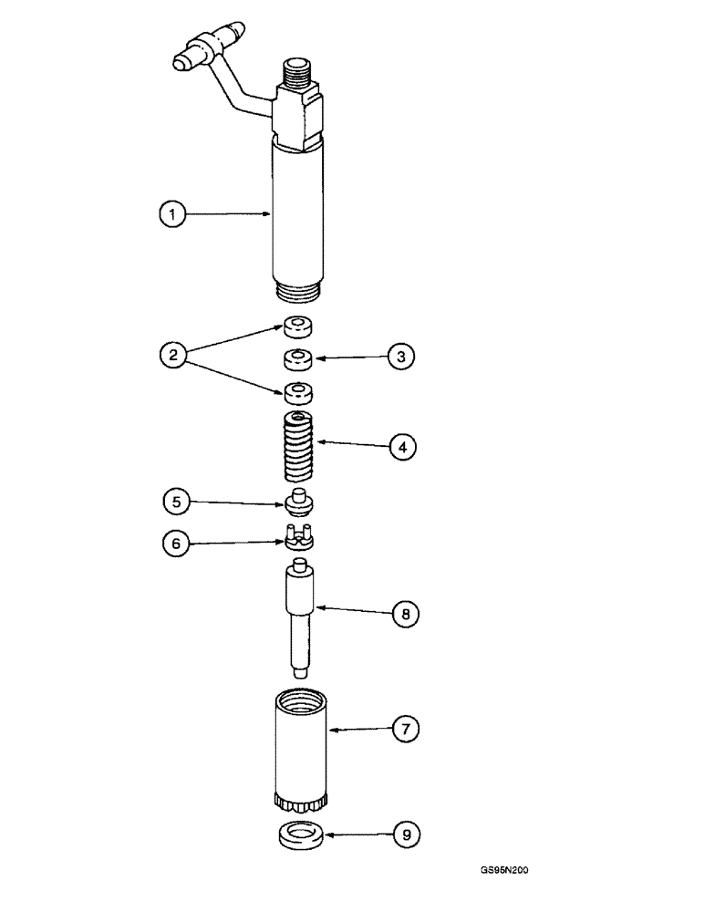 Схема запчастей Case IH DTI-466B - (9E-106) - AMBAC INJECTION NOZZLE 