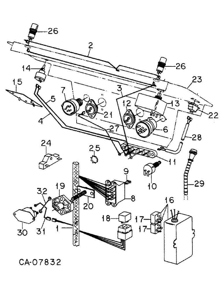 Схема запчастей Case IH 5488 - (08-21) - ELECTRICAL, INSTRUMENT PANEL WIRING, SWITCHES AND RELATED PARTS (06) - ELECTRICAL