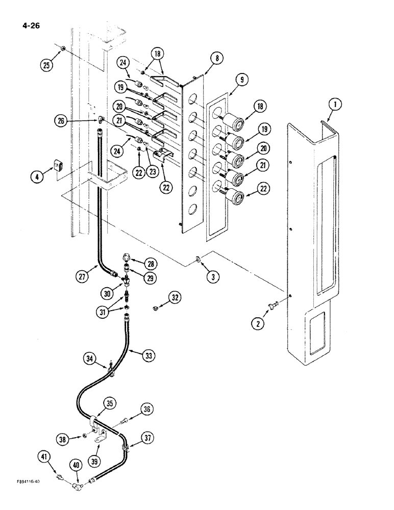 Схема запчастей Case IH 9270 - (4-26) - GAUGE PANEL (04) - ELECTRICAL SYSTEMS