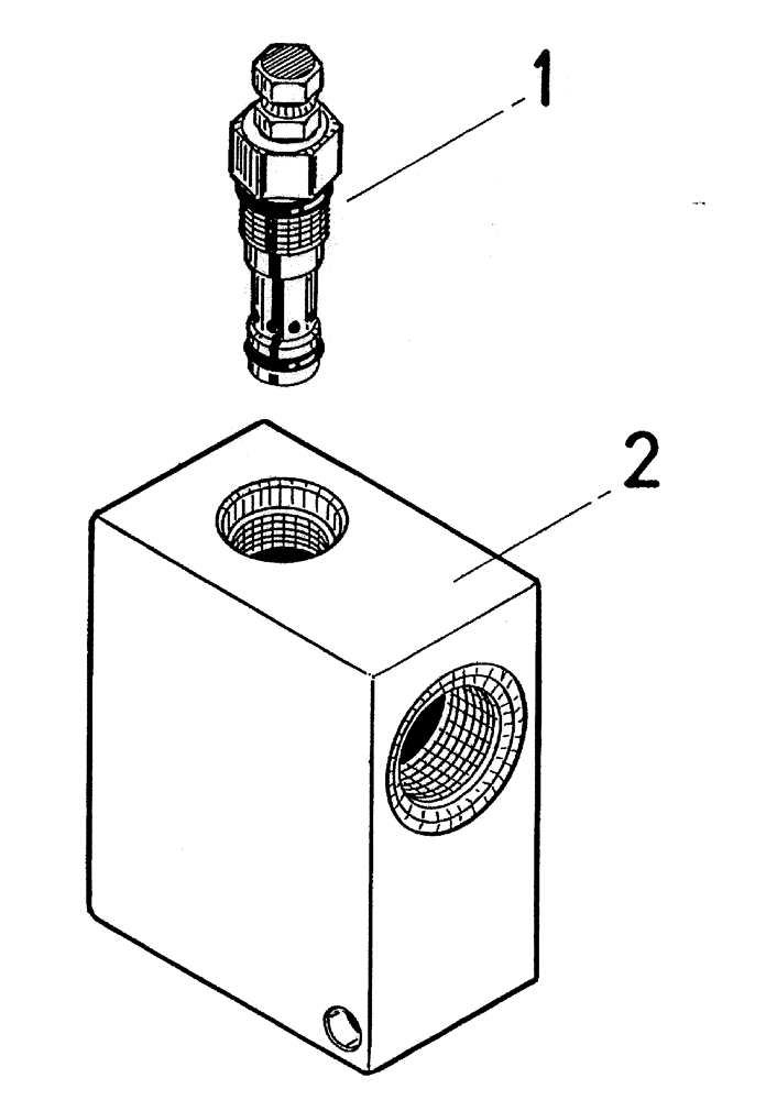Схема запчастей Case IH 7700 - (B04-60) - HYDRAULIC RELIEF VALVE (TRACK ADJUSTER 7700), UP TO AND Hydraulic Components & Circuits
