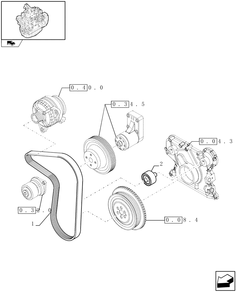 Схема запчастей Case IH F4GE9484K J601 - (0.34.0) - WATER PUMP - CONTROL (504086077) 