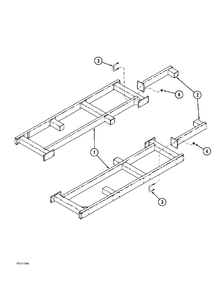 Схема запчастей Case IH 4300 - (9-016) - 3 FOOT WING FRAME (09) - CHASSIS/ATTACHMENTS