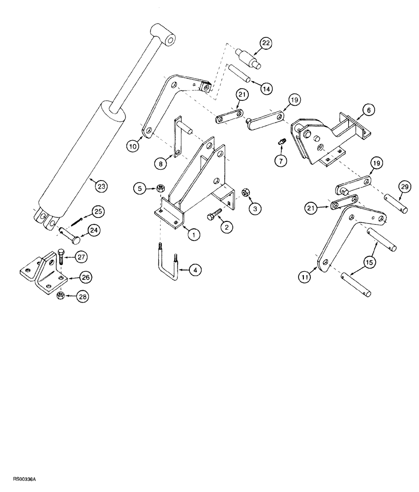 Схема запчастей Case IH 5700 - (9-100) - SECONDARY WING LIFT HINGE - REAR, NON LEVEL MODELS, DOUBLE FOLD, 45 FOOT WIDE (18) - MISCELLANEOUS