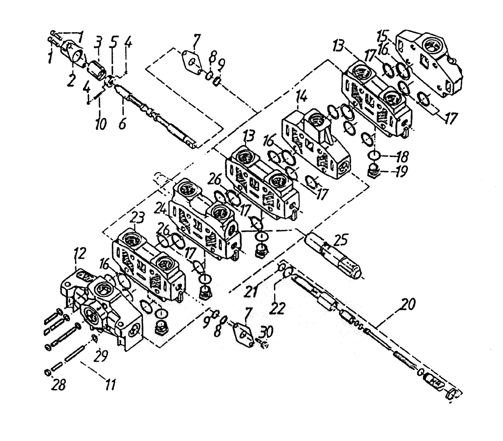 Схема запчастей Case IH 7000 - (B04-00) - HYDRAULIC VALVE * A20, (STANDARD TOPPER, ELEVATOR AND Hydraulic Components & Circuits