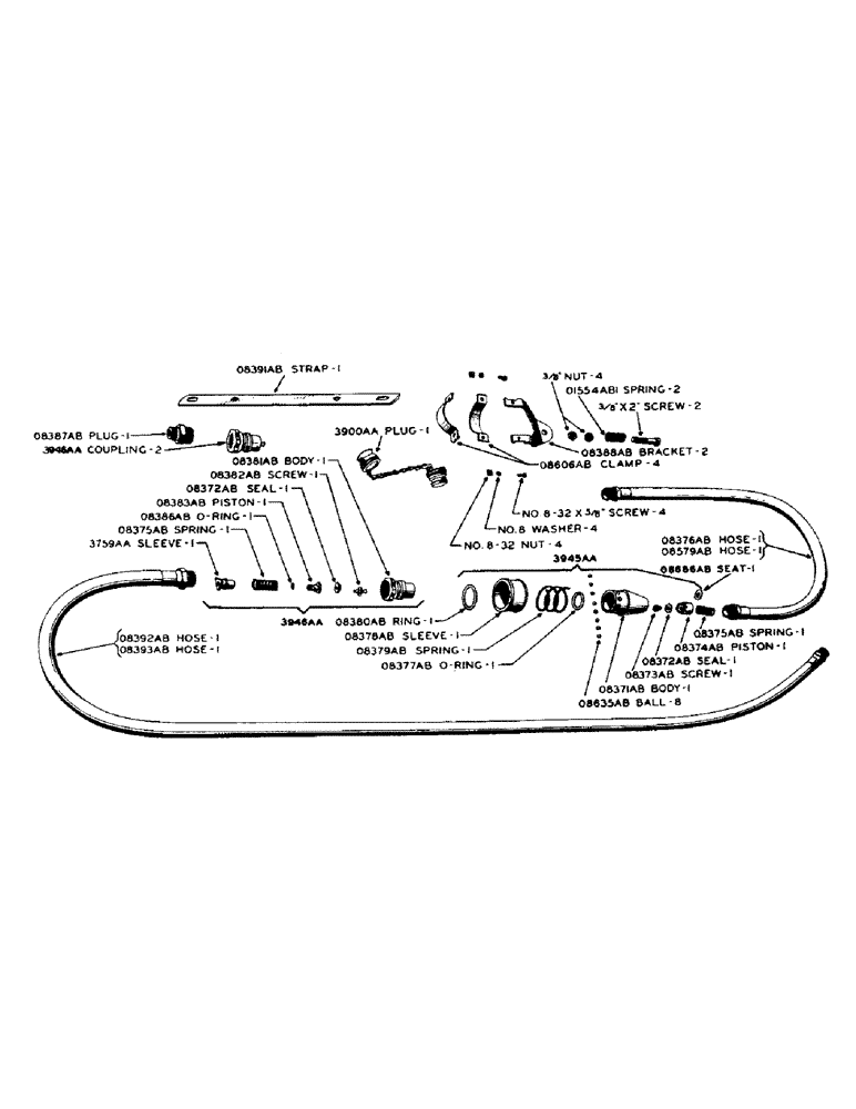 Схема запчастей Case IH S-SERIES - (156) - HYDRAULIC SINGLE AND DUAL CONTROL UNIT BREAK-AWAY SELF SEALING (08) - HYDRAULICS