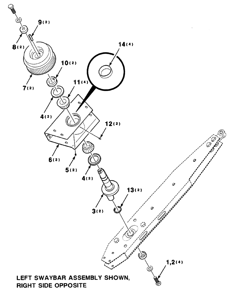 Схема запчастей Case IH 325 - (2-16) - SWAYBAR DRIVE ASSEMBLY (58) - ATTACHMENTS/HEADERS