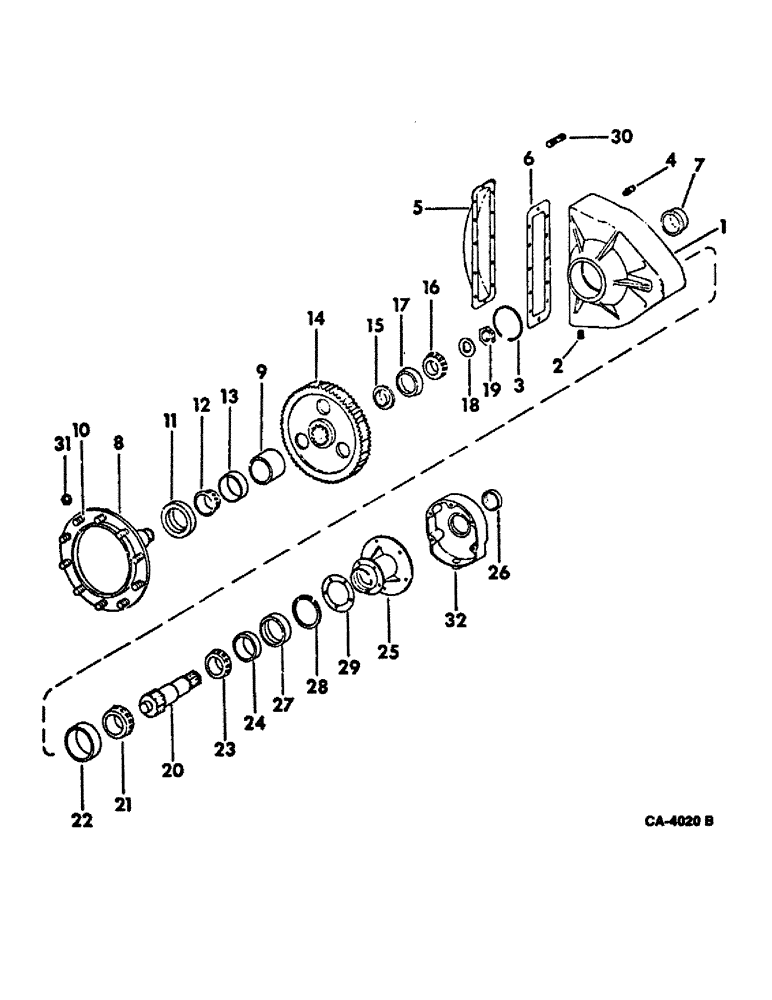 Схема запчастей Case IH 815 - (07-02) - DRIVE TRAIN, FINAL DRIVE, SERIAL NO. 12754 AND BELOW Drive Train