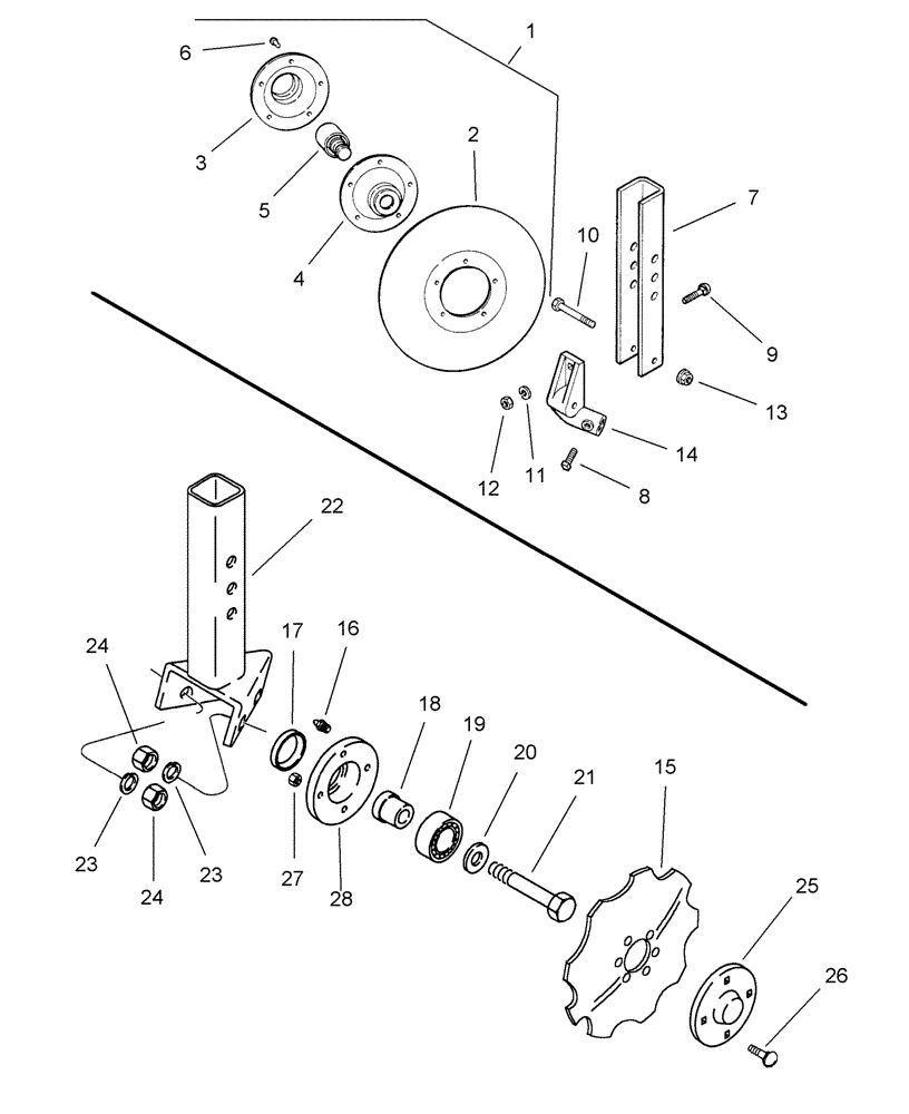 Схема запчастей Case IH 1245 - (L.10.F[35]) - FURROWING DISC ATTACHMENT, NOTCHED FURROWING DISC ATTACHMENT L - Field Processing
