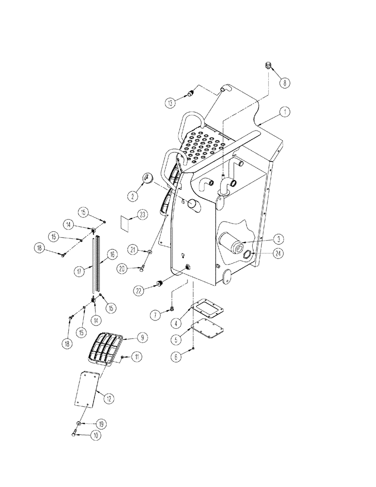 Схема запчастей Case IH STX325 - (08-41) - HYDRAULIC TANK ASSEMBLY (08) - HYDRAULICS