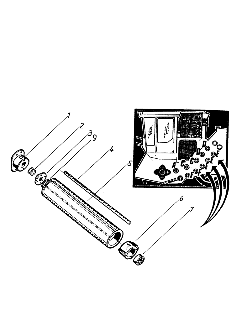 Схема запчастей Case IH 7700 - (A02-13) - MAINFRAME, BOTTOM ROLLERS, UPPER E Mainframe & Functioning Components