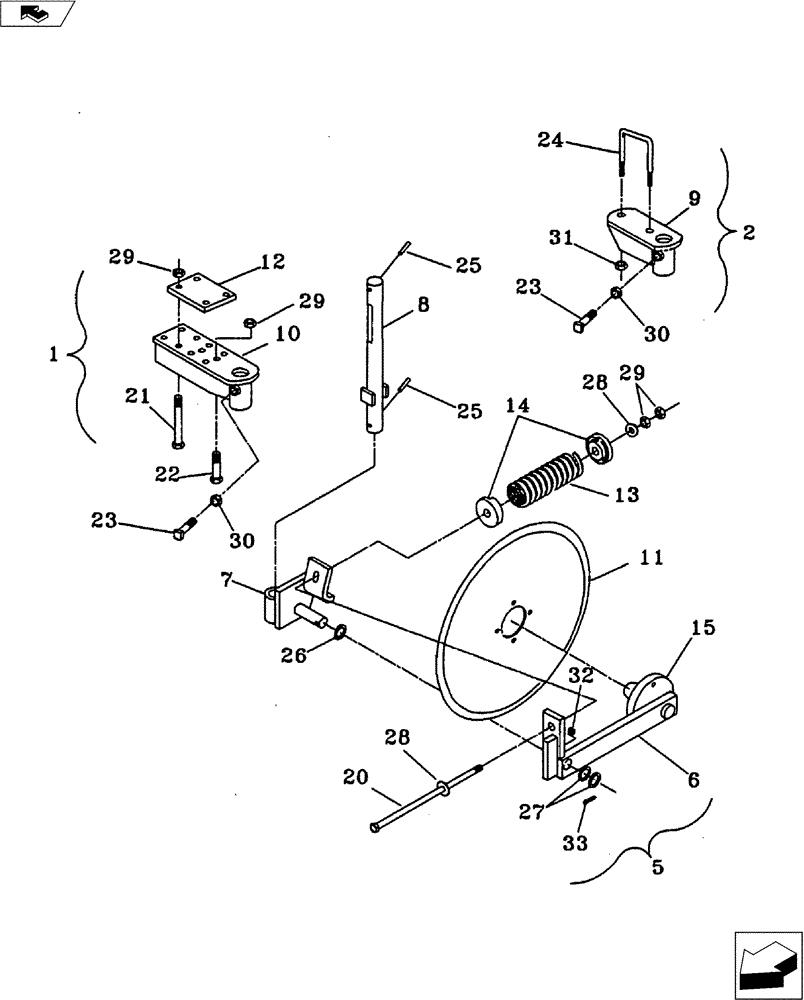Схема запчастей Case IH 4250 - (75.200.13) - 20" & 24" SPRING COLTER (75) - SOIL PREPARATION