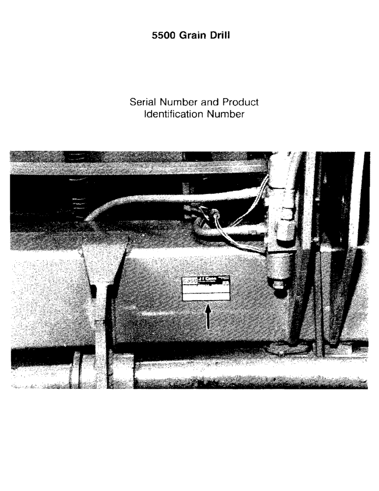 Схема запчастей Case IH 5500 - (1-04) - SERIAL NUMBER AND PRODUCT IDENTIFICATION NUMBER (00) - PICTORIAL INDEX