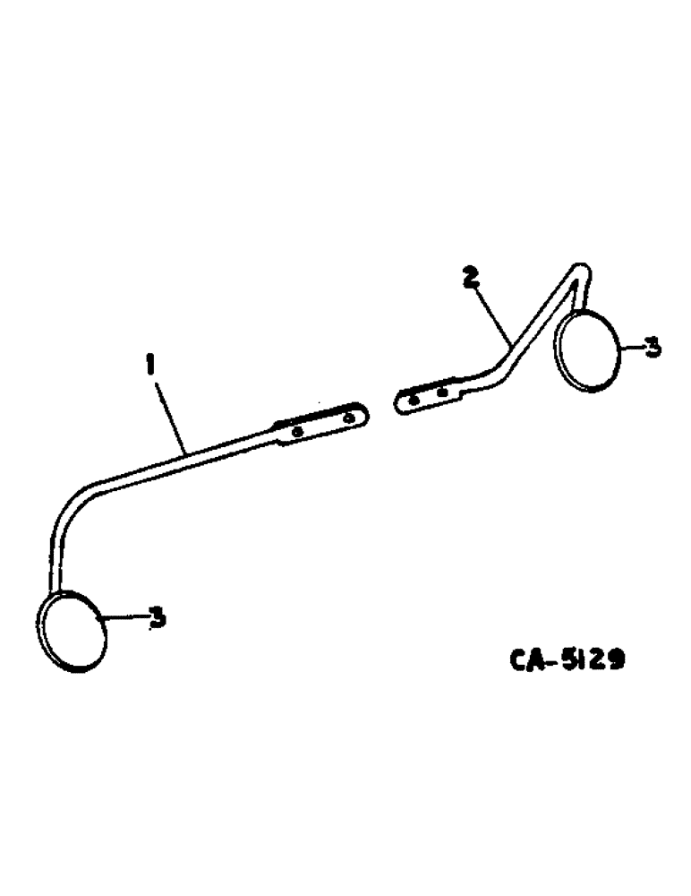 Схема запчастей Case IH 95 - (13-12) - SUPERSTRUCTURE, REAR VIEW MIRROR, SERIAL NUMBER 1012 AND ABOVE (05) - SUPERSTRUCTURE