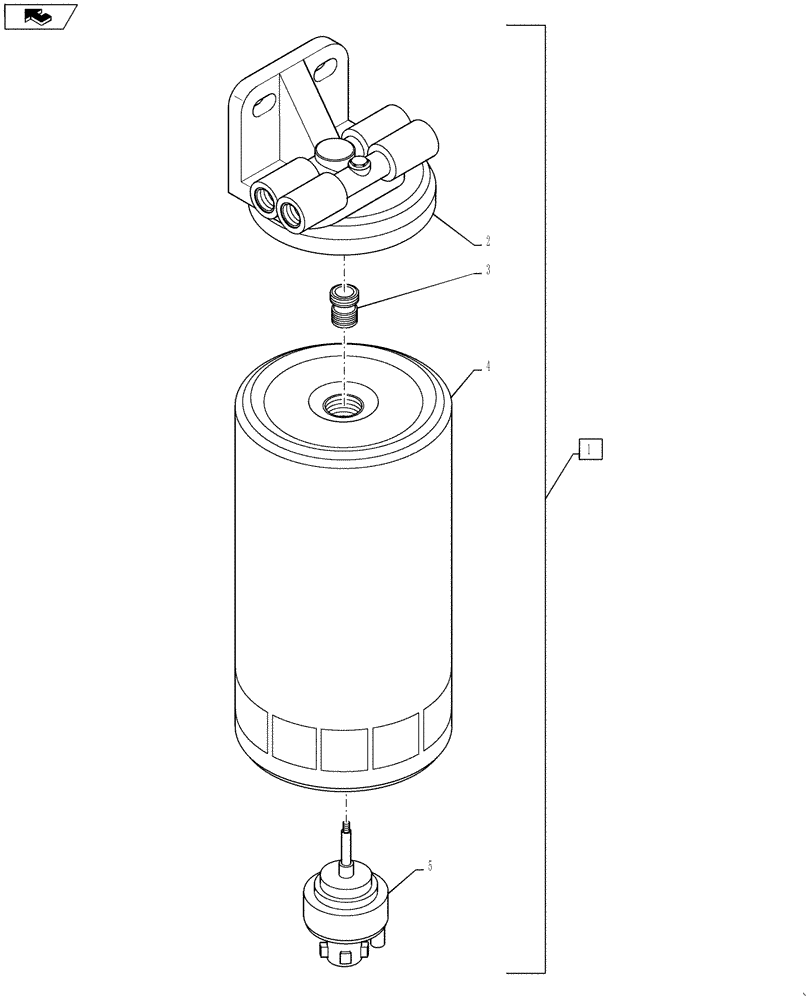 Схема запчастей Case IH MAGNUM 315 - (10.206.AG) - FUEL FILTER WITH WIF SENSOR (10) - ENGINE