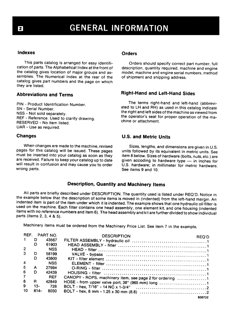 Схема запчастей Case IH 1816B - (02) - GENERAL INFORMATION (05) - SERVICE & MAINTENANCE
