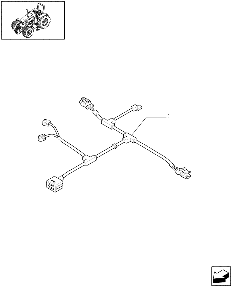 Схема запчастей Case IH MXU115 - (1.75.4/05) - (VAR.100 /2) CREEPER TRANSMISSION FOR TRANSMISSION 16X16 - PUMP CABLE (L/CAB) (06) - ELECTRICAL SYSTEMS