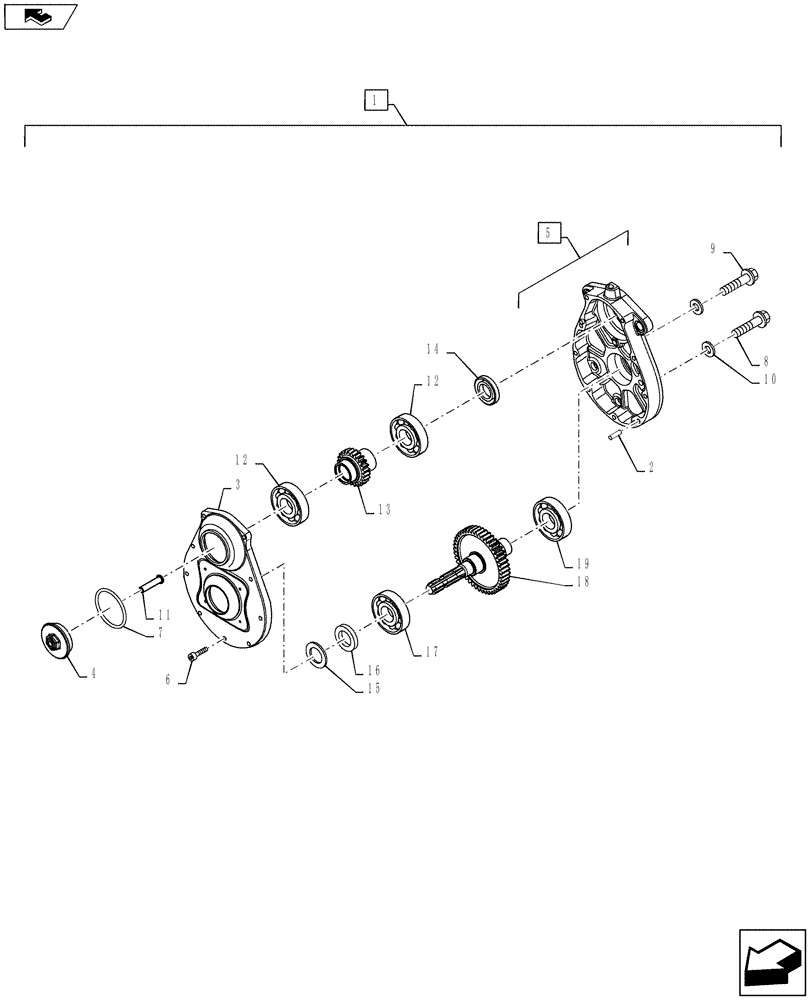 Схема запчастей Case IH PUMA 130 - (31.146.05) - VAR - 333648, 334648, 335648 - FRONT PTO ASSY - PTO COMPONENTS (31) - IMPLEMENT POWER TAKE OFF