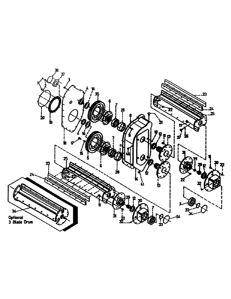 Схема запчастей Case IH 7700 - (A06-01) - 12 INCH ROTARY CHOPPER AND GEARBOX Mainframe & Functioning Components