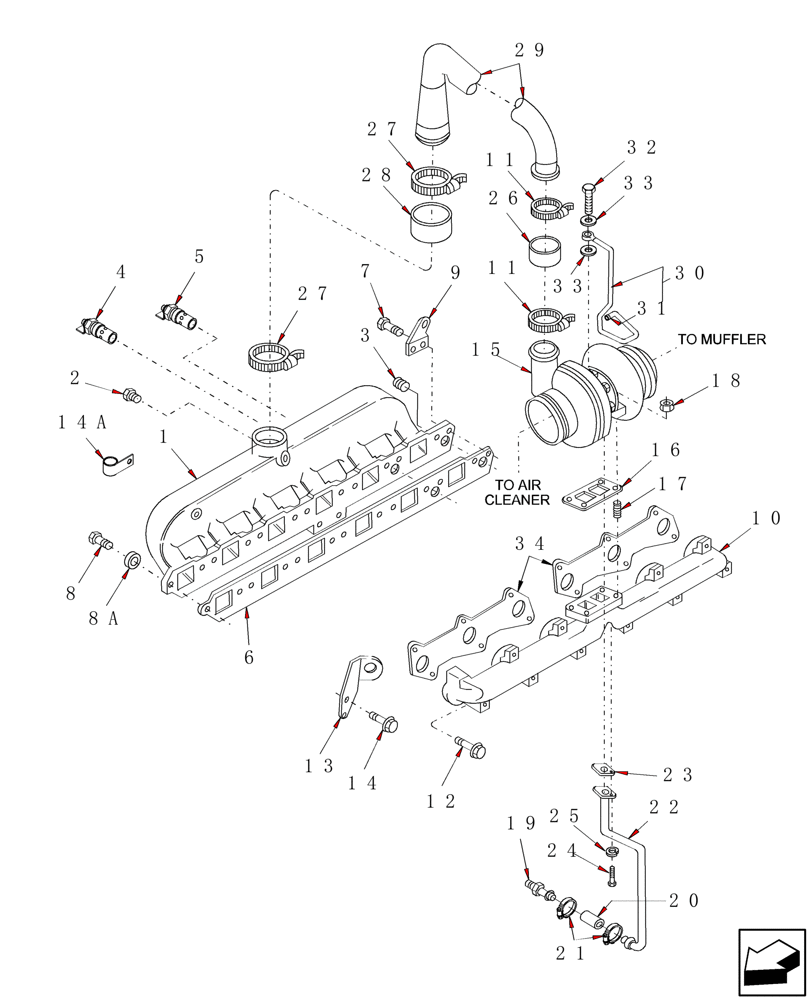 Схема запчастей Case IH WDX1701 - (066) - ENGINE, MANIFOLD & RELATED PARTS (10) - ENGINE