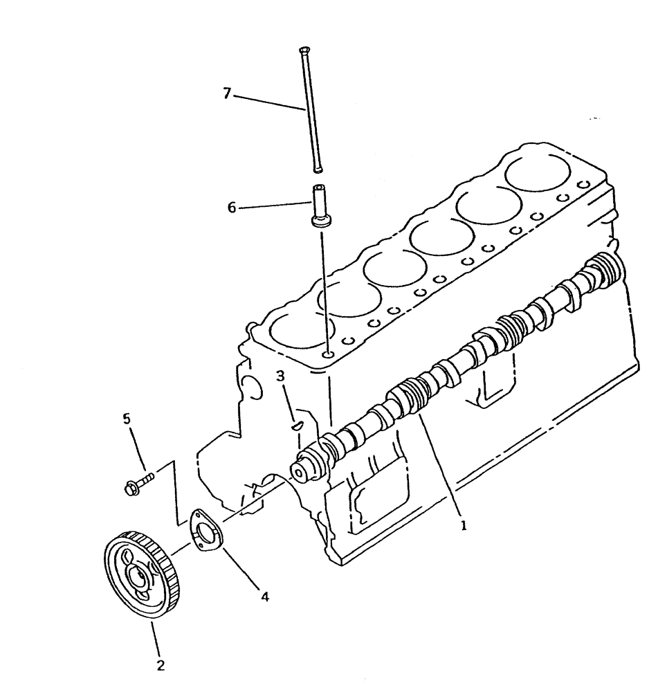 Схема запчастей Case IH 7700 - (C01-16) - CAMSHAFT AND TAPPET (KOMATSU) Engine & Engine Attachments