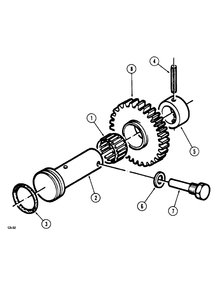 Схема запчастей Case IH 2130 - (6-034) - REVERSE IDLER GEAR (06) - POWER TRAIN