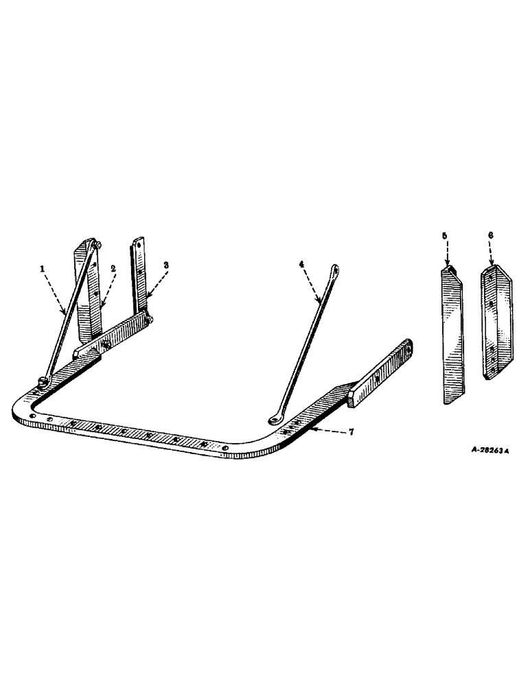 Схема запчастей Case IH FARMALL MDV - (255) - CHASSIS, DRAWBAR, "MV" AND "MDV" (12) - CHASSIS