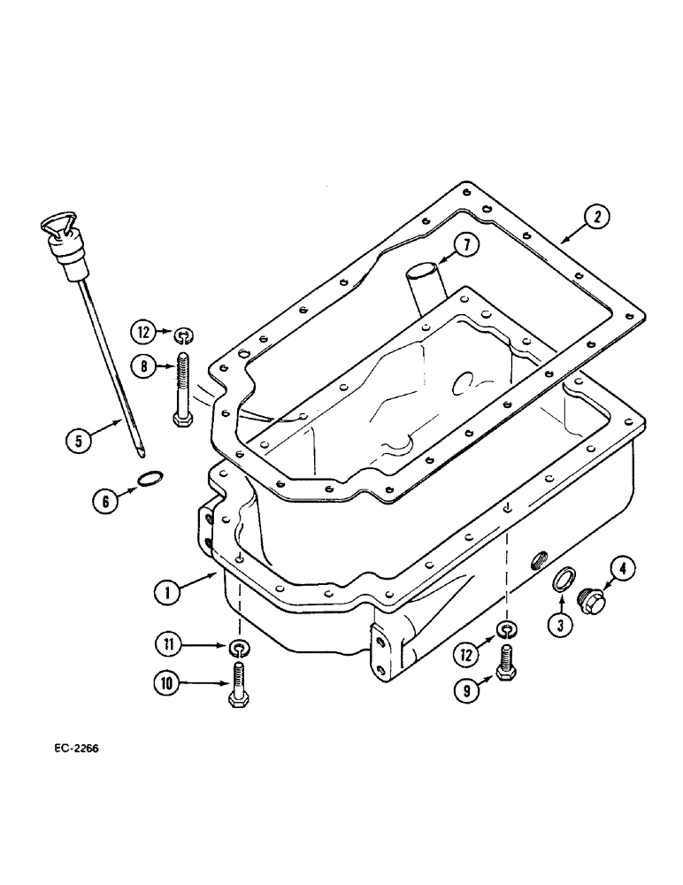 Схема запчастей Case IH 533 - (2-82) - OIL PAN (02) - ENGINE