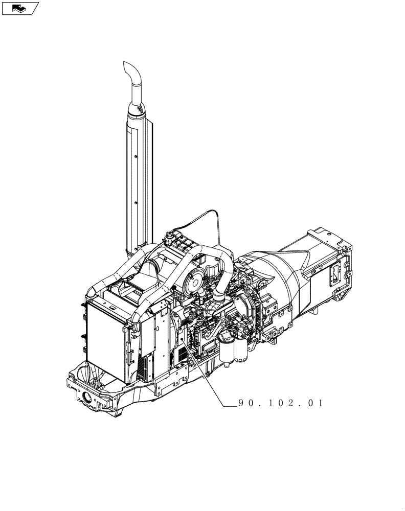 Схема запчастей Case IH PUMA 145 - (90.000.00[01]) - PICTORIAL INDEX - PLATFORM, CAB, BODYWORK AND DECALS (90) - PLATFORM, CAB, BODYWORK AND DECALS