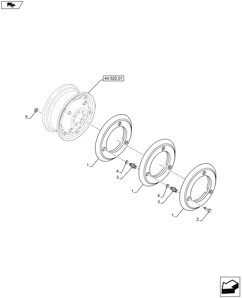 Схема запчастей Case IH PUMA 145 - (39.140.06) - VAR - 743706, 331628 - REAR WHEEL BALLASTS (39) - FRAMES AND BALLASTING