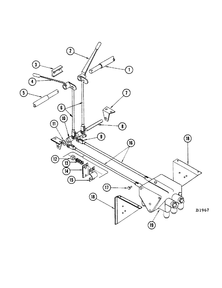 Схема запчастей Case IH 1010 - (248) - HEADER LIFT AND VARIABLE SPEED CONTROL LINKAGE (35) - HYDRAULIC SYSTEMS