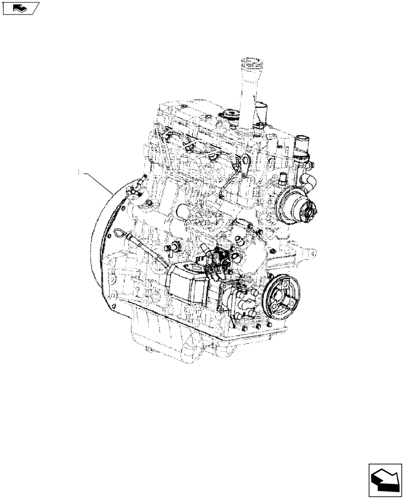 Схема запчастей Case IH FARMALL 45A - (10.001.01[01]) - ENGINE (10) - ENGINE