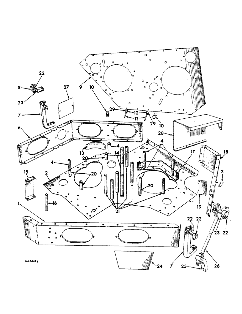 Схема запчастей Case IH 414 - (010) - PICKER DRUM TOP PLATE AND HOUSING (60) - PRODUCT FEEDING