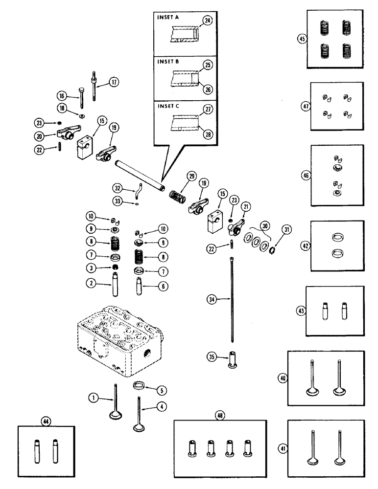 Схема запчастей Case IH 930-SERIES - (009A) - VALVES AND VALVE MECHANISM, (401) DIESEL ENGINE (02) - ENGINE