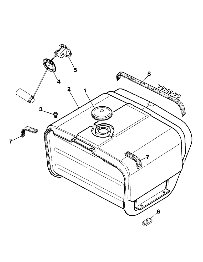 Схема запчастей Case IH 833 - (12-02) - FUEL TANK Power