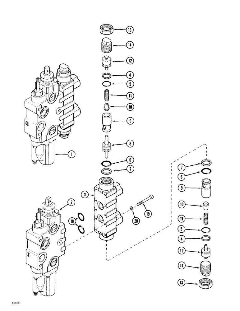 Схема запчастей Case IH 9370 QUADTRAC - (8-066) - LOAD CHECK REMOTE CONTROL VALVE ASSEMBLY, IF EQUIPPED (08) - HYDRAULICS