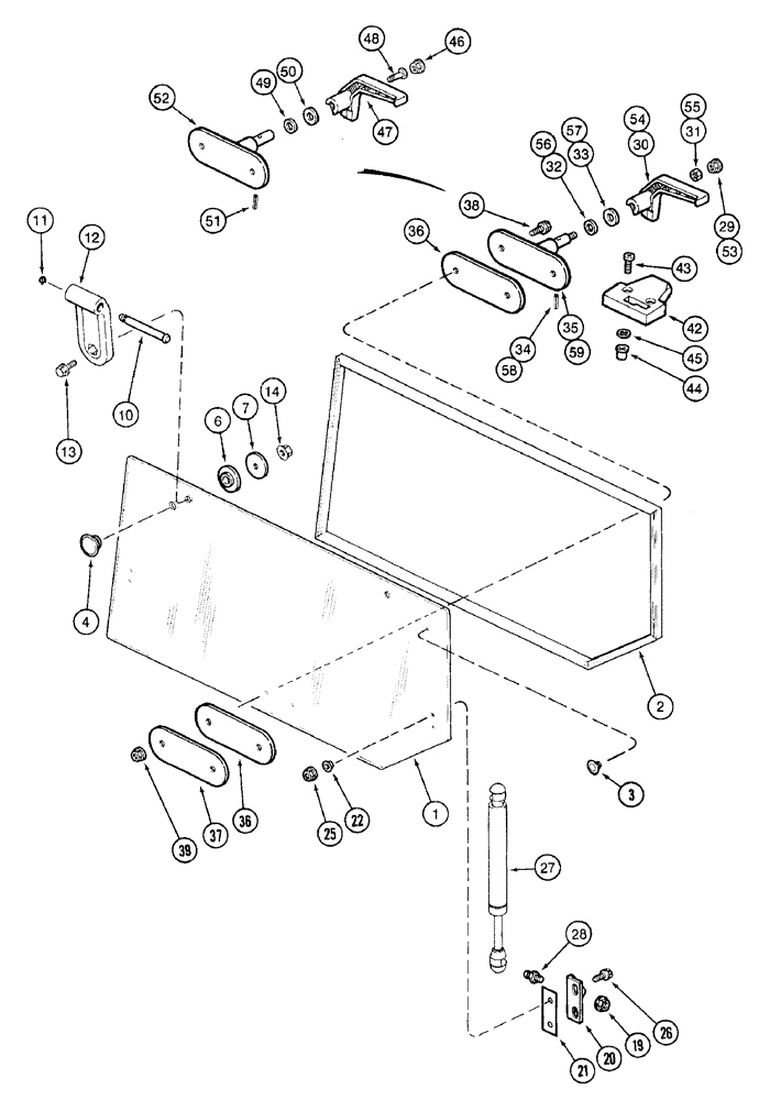 Схема запчастей Case IH 7210 - (9-116) - CAB, REAR WINDOW (09) - CHASSIS/ATTACHMENTS