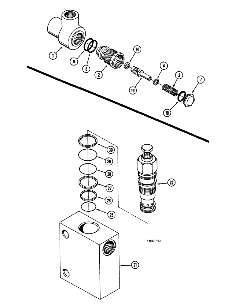 Схема запчастей Case IH 9150 - (8-34) - HYDRAULIC RELIEF VALVE (08) - HYDRAULICS