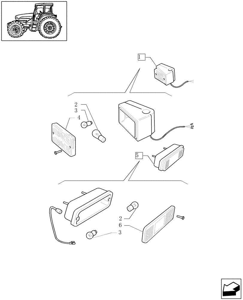 Схема запчастей Case IH JX1070U - (1.91.7/ A) - CAB - LIGHTING & PARTS (10) - OPERATORS PLATFORM/CAB