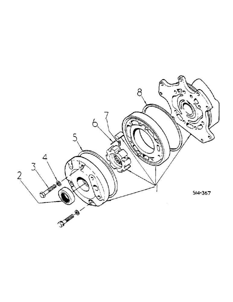 Схема запчастей Case IH 454 - (07-22) - HYDROSTATIC CHARGE PUMP (04) - Drive Train