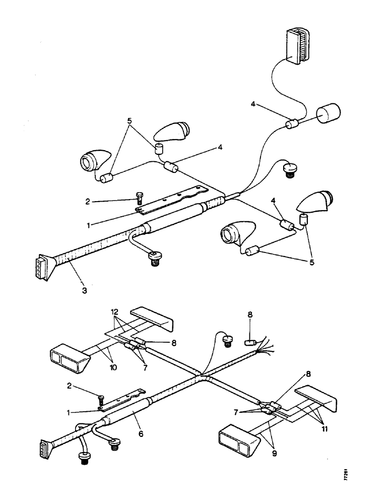 Схема запчастей Case IH 995 - (M40) - ELECT. EQUIP., ELECT. WIRING, SIDE & REAR LAMPS, 990, 995, 996 TRACTORS, S/N A AND AFTER (06) - ELECTRICAL SYSTEMS