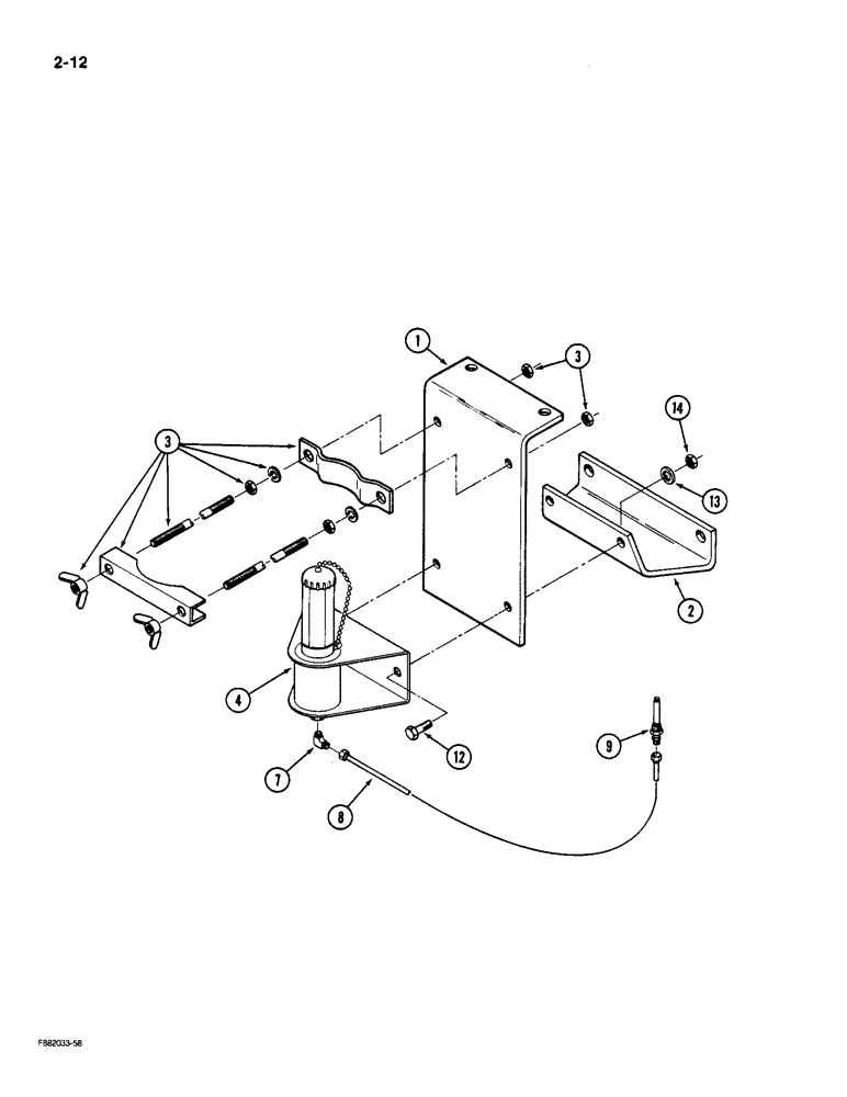 Схема запчастей Case IH KP-525 - (2-12) - ETHER STARTING SYSTEM (02) - ENGINE