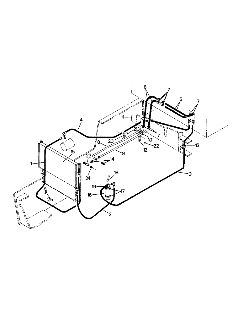 Схема запчастей Case IH ST280 - (03-10) - A/C AND HEATER PLUMBING, 3406 CAT, EARLY STYLE (03) - Climate Control