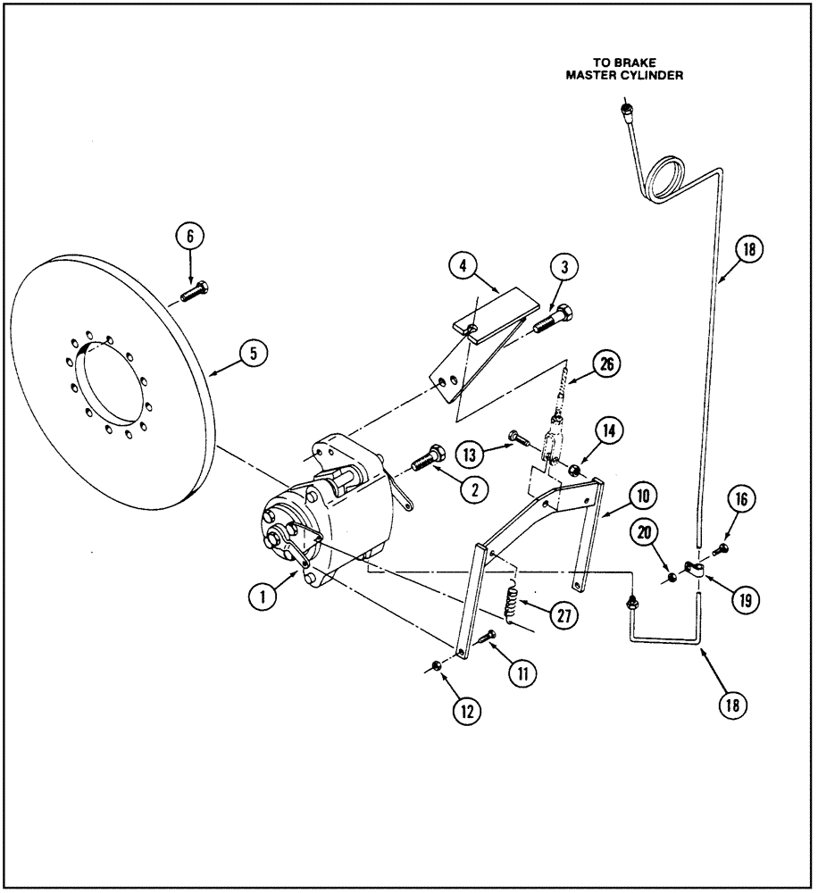Схема запчастей Case IH 9240 - (7-008) - BRAKE SYSTEM, BAR AXLE (07) - BRAKES